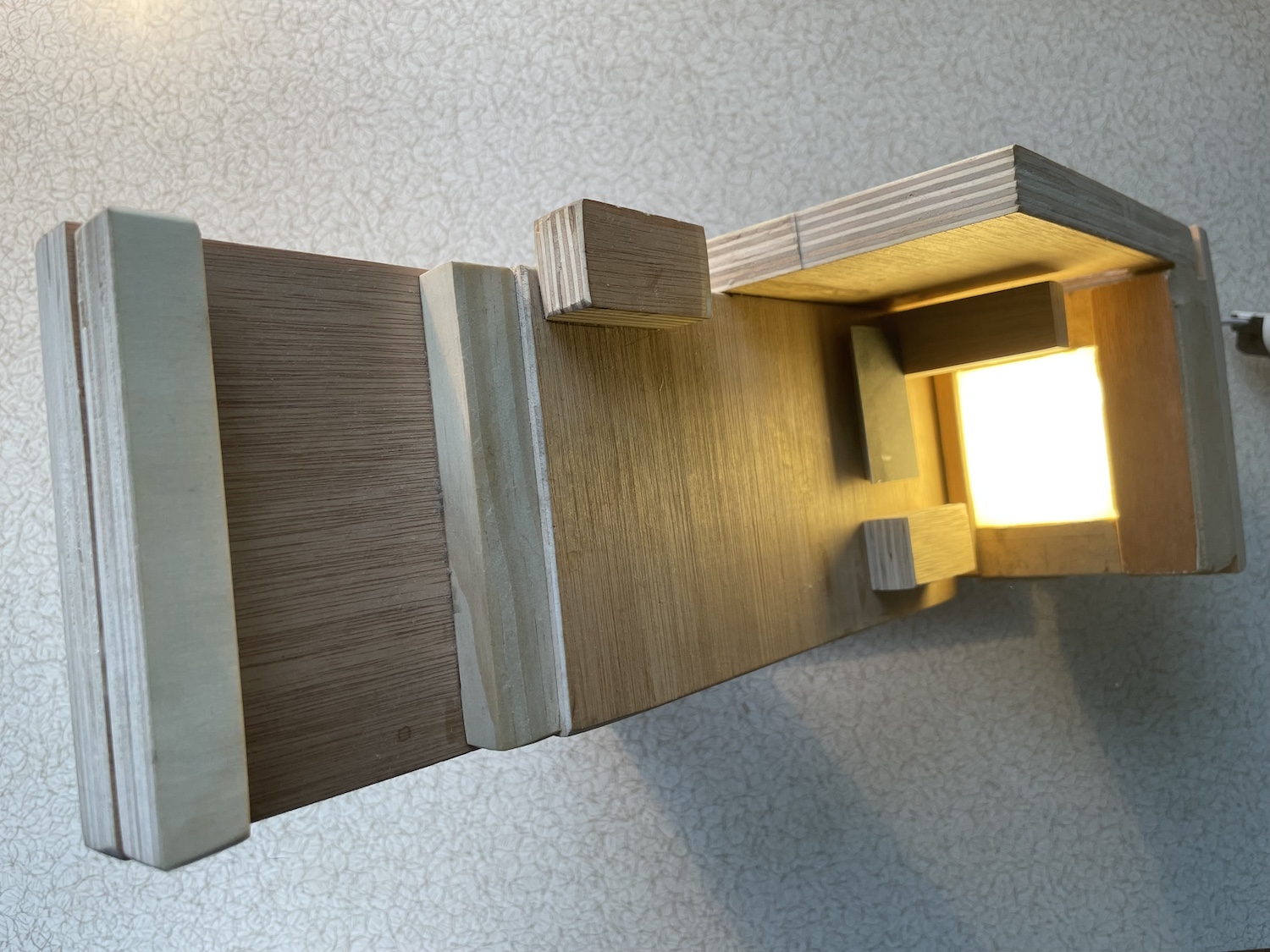 Top view with the lamp on.