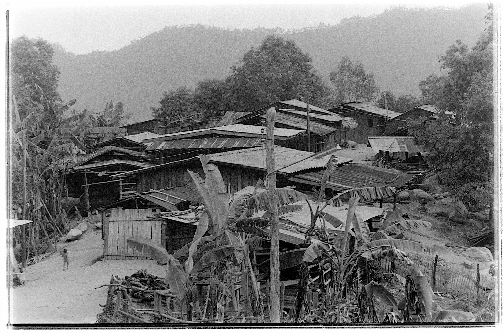 A mountain village in Myanmar, then know as Burma.